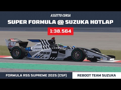 Assetto Corsa Formula RSS Supreme 2025 - Suzuka Hotlap - 1:38.564