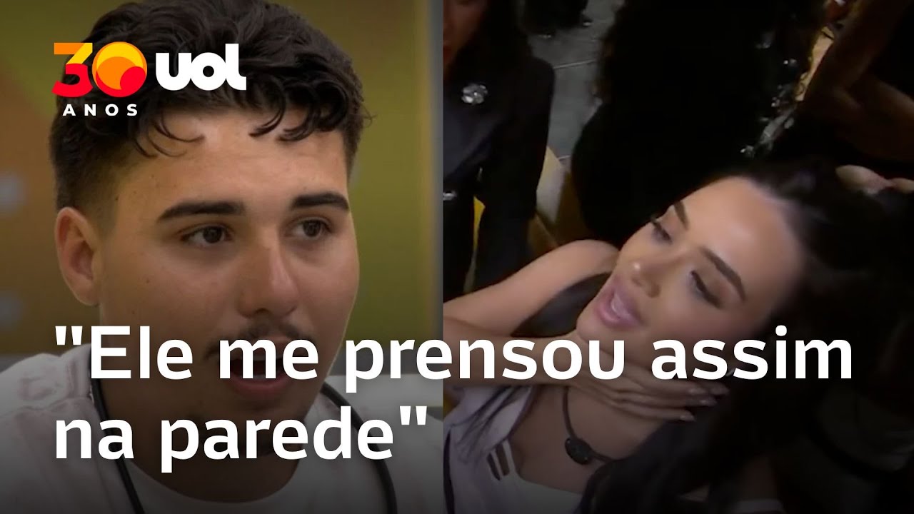 BBB 26: Jordana relata que Pedro segurou seu pescoço e tentou a beijar à força: ‘Me prensou’