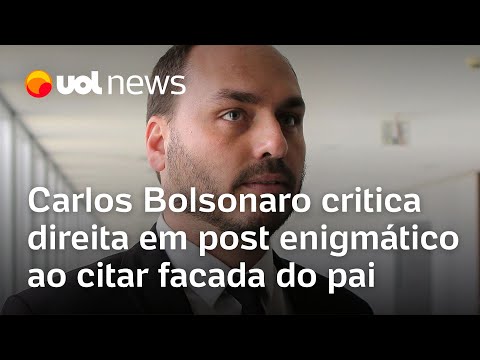 Carlos Bolsonaro critica direita em post enigmático ao citar facada do pai