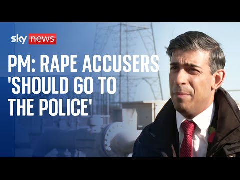 Rishi Sunak: Rape accuser should 'go to police'