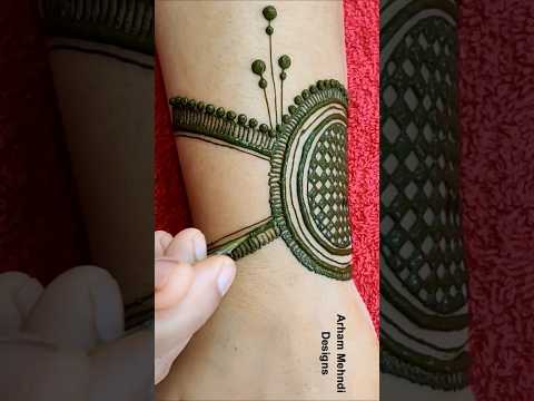 Easy Beautiful Mehndi Design for Hand #mehndi #hennadesign #henna #mehndidesign