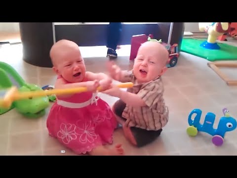Twin Babies Fighting and Playing Together - Try not to laugh Funniest Home Videos