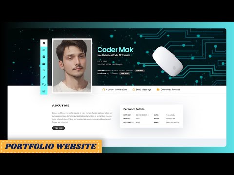 Responsive Personal Portfolio Website Using HTML CSS & JavaScript