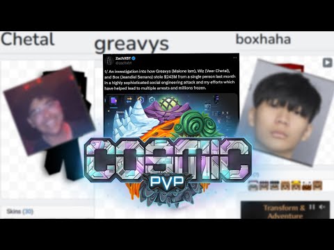CosmicPVP Players Stole 250 Million Dollars In Bitcoin.... (Not joking)