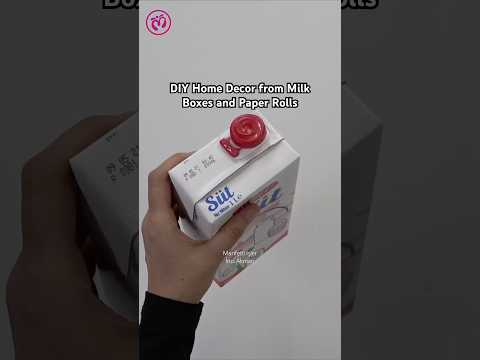 DIY Home Decor from Milk Boxes and Paper Rolls #diy #homedecor