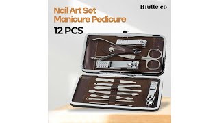 Pratinjau video produk Biutte.co Nail Art Set Manicure Pedicure 12 PCS - 012A