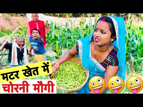 मटर खेत में चोरनी मौगी #maithili_comedy_dhorba #chunalal