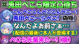 【ぺこら限定凸待ち】偽ぺこらしか凸してこなくて、諦めていたところに本物が登場するシーン【ホロライブ切り抜き/綺々羅々ヴィヴィ/兎田ぺこら/水