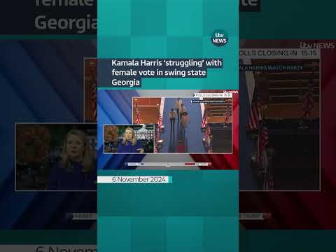 Kamala Harris ‘struggling’ with female vote in swing state Georgia #itvnews #shorts