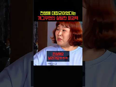 전생에 대장군이었다는 개그우먼의 살벌한 파괴력