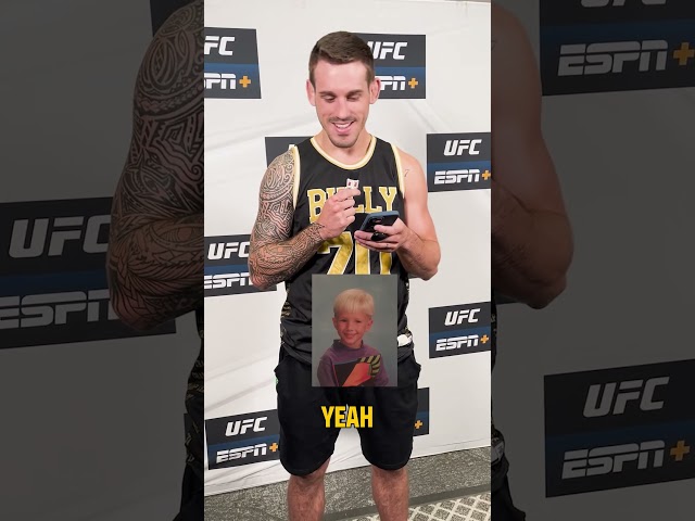 Their reactions to UFC fighters as kids 😂 #UFC318
