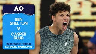 Ben Shelton v Casper Ruud Extended Highlights | Australian Open 2026 Fourth Round