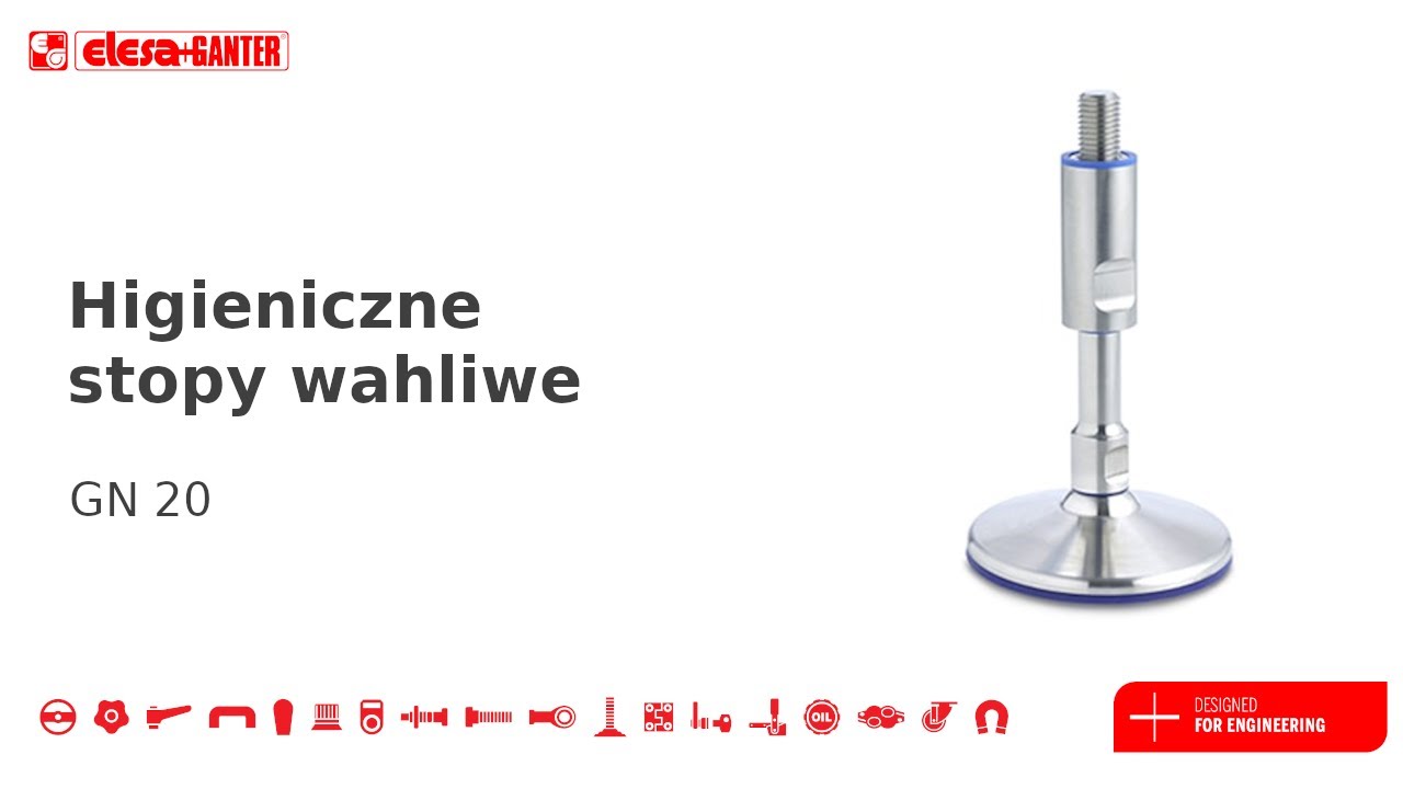 Higieniczne stopy wahliwe GN 20 video