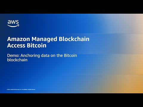 Anchoring data on the Bitcoin blockchain with Amazon Managed Blockchain  | Amazon Web Services