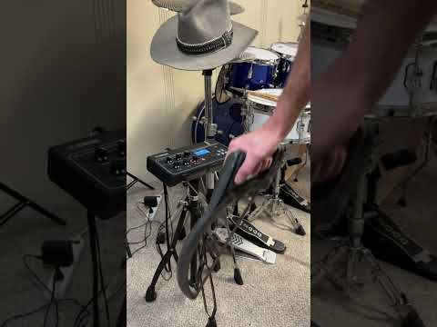 Drummer saws off wires for wireless monitoring magic!