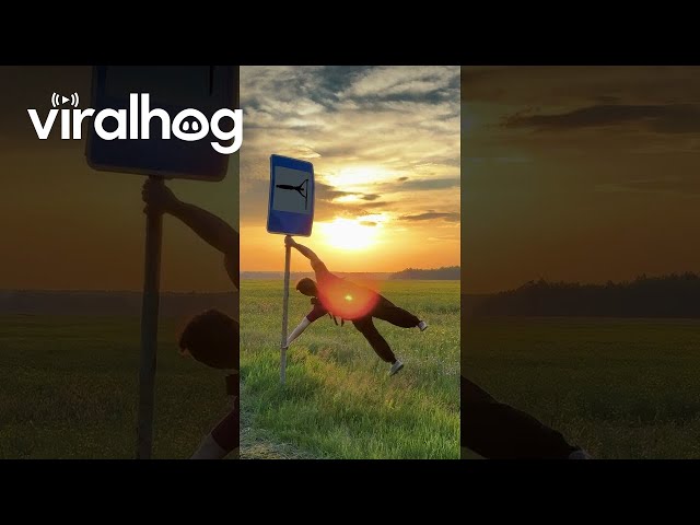 Street Sign Encourages Human Flag || ViralHog