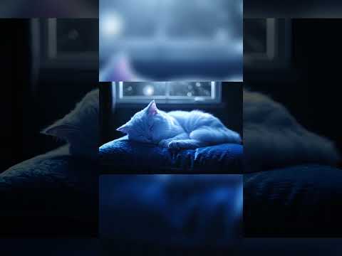Magical Cat with Moonlight Fur Sleeping Peacefully! #shorts #shortvideo #youtubeshorts #youtube