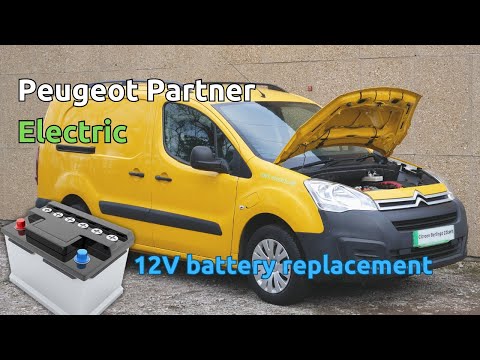 How to change the 12V battery in a Peugeot Partner/Citroen Berlingo 22kWh electric van?