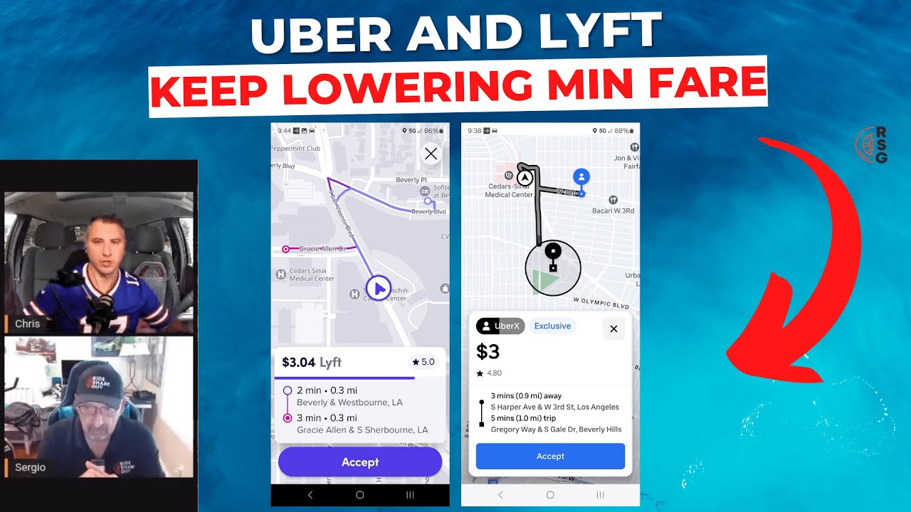 Uber & Lyft Minimum Fare Rides Keeps Going DOWN!