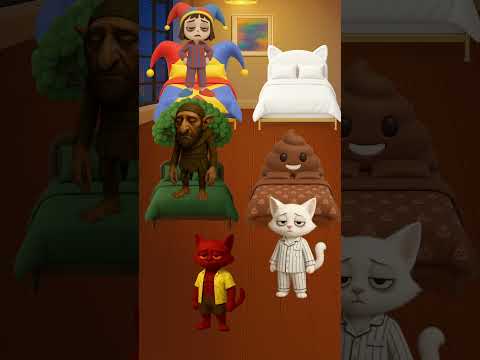 Luna and her friends are very sleepy! Will they get their own beds?🛏️😹 #shorts