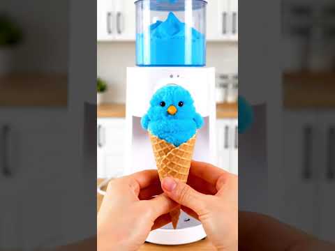 The Fluffiest Soft-Serve Ever! 🐥 #shorts
