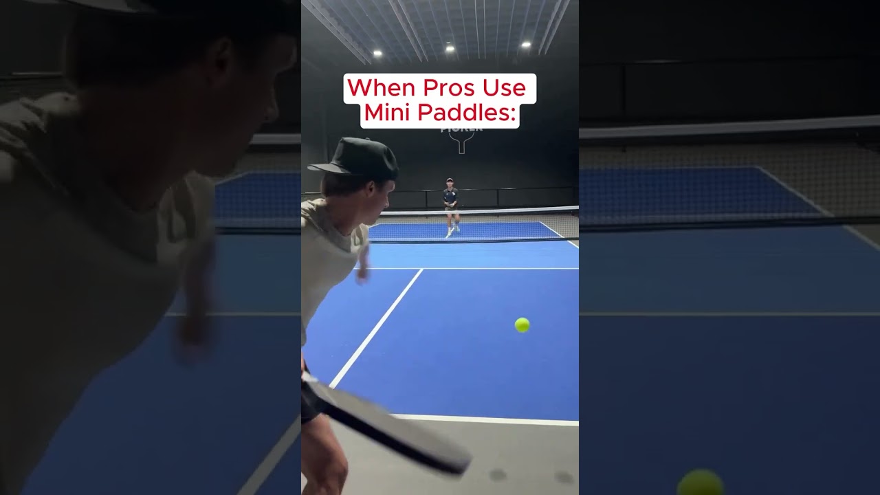 Would you ever try mini paddles? #pickleball #pickleballislife #pickleballaddict #pickleballrocks