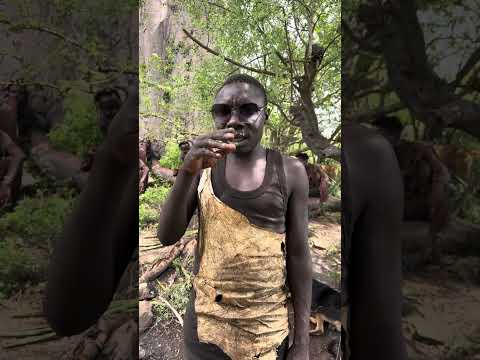 Hadzabe Tribe bushmen Chabba took sunglasses from visitors 🥰