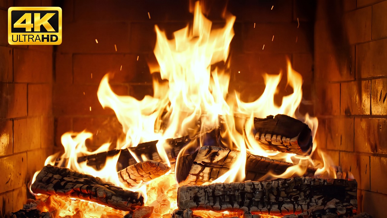 🔥 Watch This Fireplace and Slow Down: Realistic Fire Sounds & Warm Glow for Cozy Christmas Evenings
