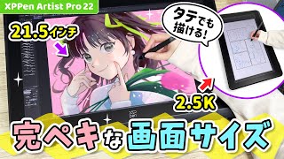 丁度いい大きさの『2.5K 大画面 お絵かき液晶ペンタブレット（液タブ）』をレビューします！【XPPen Artist Pro 22 / A