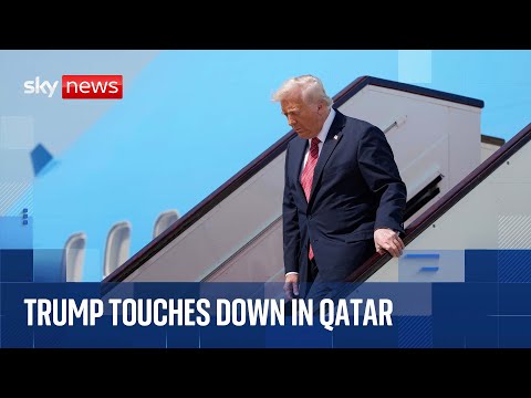 President Trump lands in Qatar as he continues Middle East tour