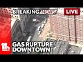 LIVE: SkyTeam 11 is over a gas main rupture downtown - wbaltv.com