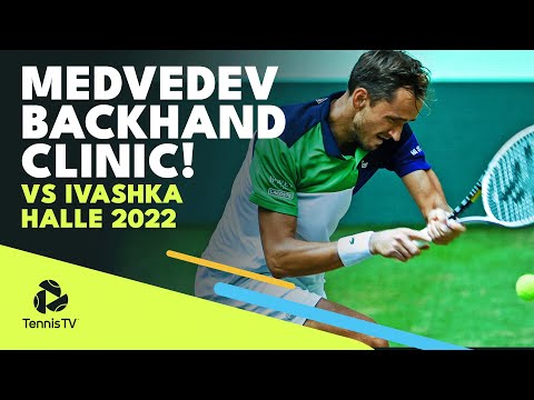 Daniil Medvedev Backhand Clinic vs Ivashka in Halle! 👌