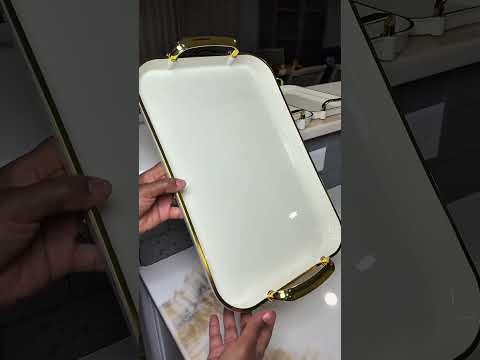 This 3 Pack Serving Tray Set with handles is great for serving foo, charcuterie, fruit, appetizers,