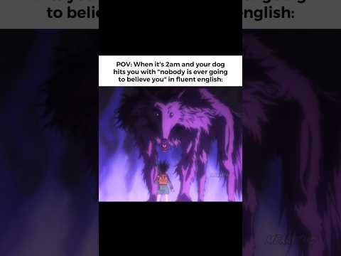 POV: When it's 2am and your dog starts talking to you in fluent english #anime #hunterxhunter