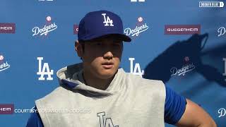 2024 Dodgers Spring Training: Shohei Ohtani talks Opening Day lineup, recovery from oblique strain