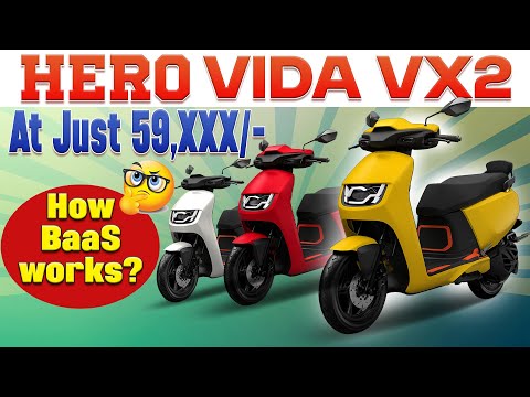 HERO VIDA VX2 at just 59,XXX/-🤩 | Hero Vida BaaS Plan Explained | Electric Vehicles India