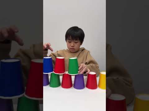 Building with cups!! Part6 #shorts #レオ