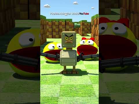 😁The duck does not like being laughed at #pacman #animation #pixellate #cartoon #3danimation #funny