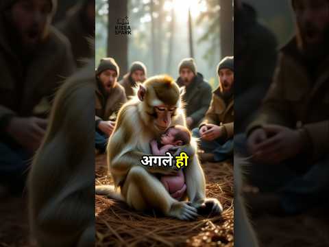 जब बंदरिया ने इंसान जैसे बच्चे को जन्म दिया 😱 #kissaspark #shorts #youtubeshorts #shortsfeed #viral