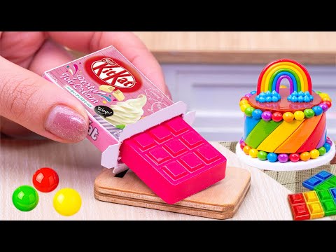 Delicous KITKAT Cake | Amazing Miniature Rainbow Cake Decorating Ideas | KitKat Chocolate Cake