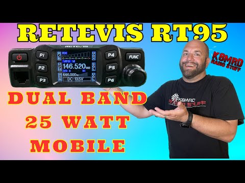 Retevis RT95 25 Watt Mobile Dual Band Ham Radio