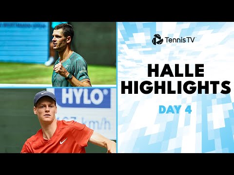 Sinner Plays Marozsan, Tsitsipas, Hurkacz & Berrettini Feature | Halle 2024 Highlights Day 4