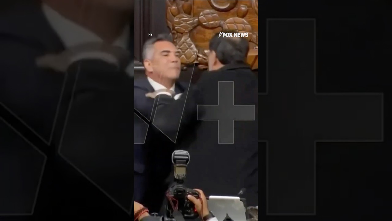 WATCH: Brawl ERUPTS on Senate floor in Mexico #foxnews #news #shorts