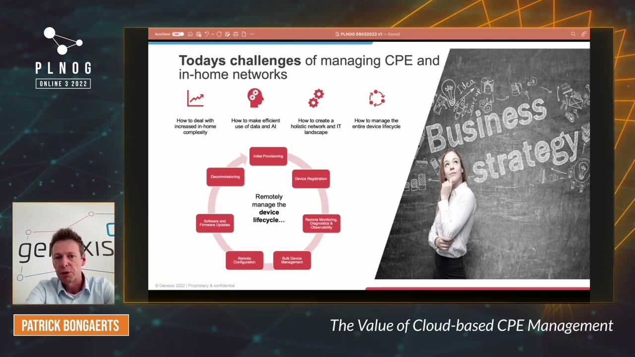 PLNOG ONLINE 3: The Value of Cloud-based CPE Management (Patrick Bongaerts)