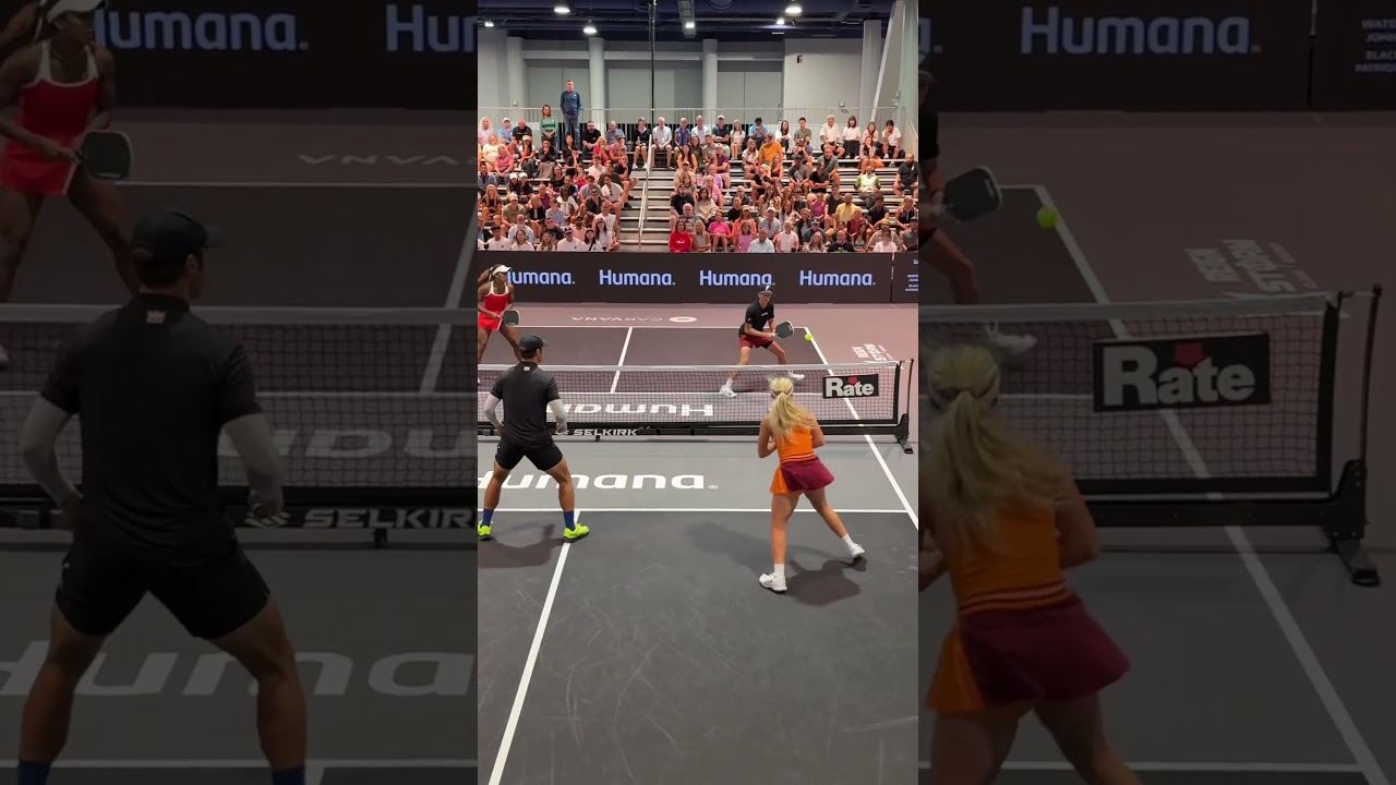 What a pickleball point between Hayden Patriquin, Tyra Black, Ben Johns, and Anna Leigh Waters