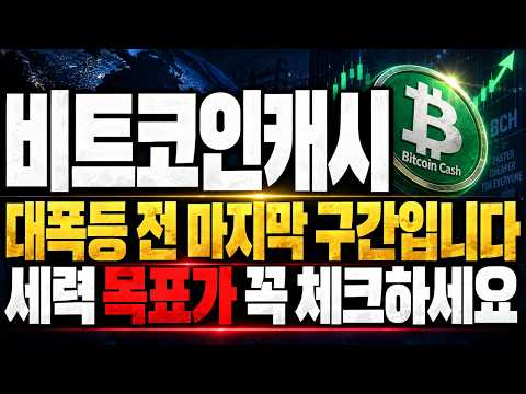 [비트코인캐시] 드디어 시작 대폭등 전 세력의 목표가 꼭 체크하세요 *마지막 기회 이번에 놓치면 끝입니다