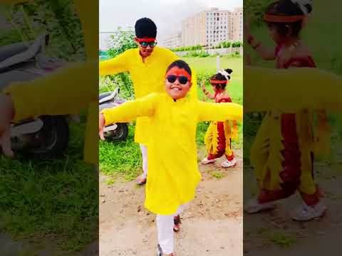 Gadi jhuk jhuk chale❤️ #music #song #little #kids #cute #trending #nasicdhol #holi