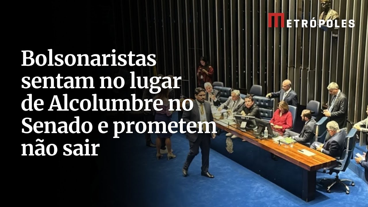 Bolsonaristas sentam no lugar de Alcolumbre no Senado e prometem não sair