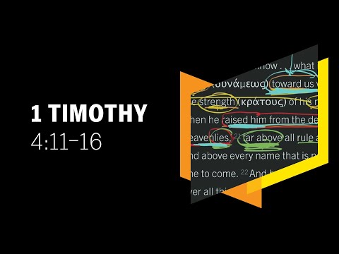 How to Save Yourself and Your Hearers: 1 Timothy 4:11–16