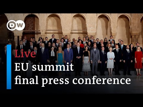 Watch live: Final press conference of EU heads of states meeting in Spain | DW News